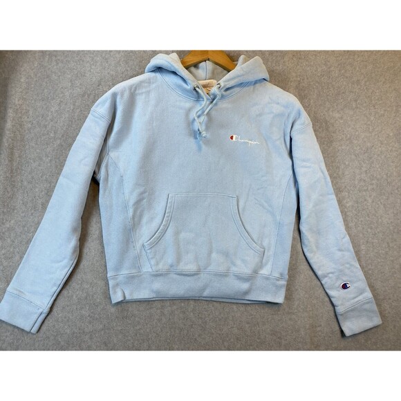 Champion Tops - Champion Hoodie Sweatshirt Women’s Small Baby Blue Reverse Weave Logo Active